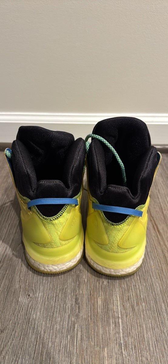 adidas Yellow Black High Top Basketball Sneakers Men's Athletic Shoes | eBay