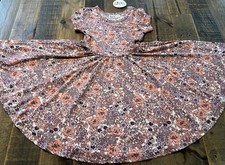 Vestido Dot Dot Smile talla 5/6 niñas floral manga gorra giro nuevo