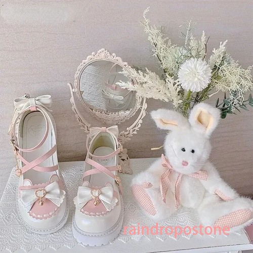 Summer Lolita Sweet Sandal Style Bow Kawaii Chic Mary Janes Shoe Round Toe Shoe - Picture 2 of 28