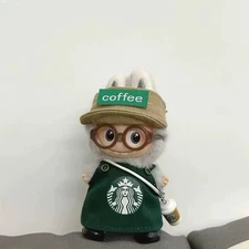 Labubu Starbucks Outfit Clothes For 17cm (No Doll)