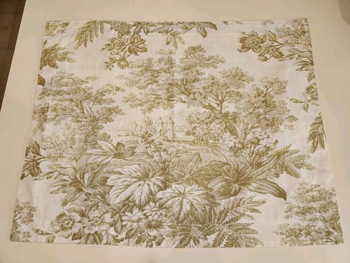 One Pottery Barn Matine Toile grün Kissenbezug Baumwollmischung 20" x 26"