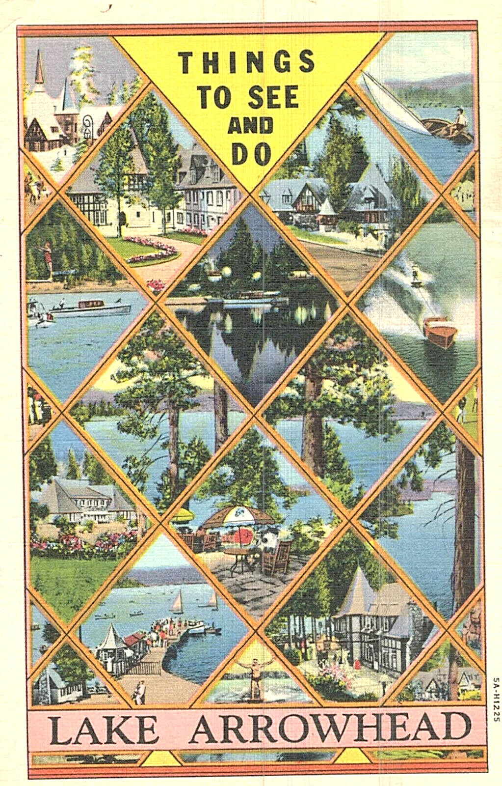 Vintage Postcard-Multi pictures of things to see and do in Lake Arrowhead,  CA | eBay