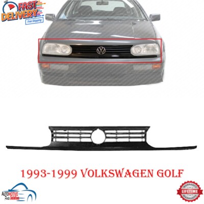 NEW FRONT GRILLE ASSEMBLY BLACK PLASTIC FOR 1993-1999 VOLKSWAGEN GOLF VW1200103