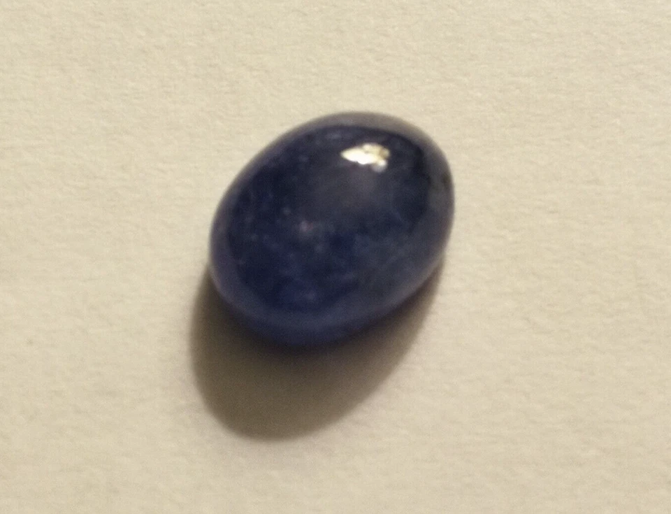 Cabujón ovalado de tanzanita natural de 3,3 quilates, con informe GLI Foto 2 de 3