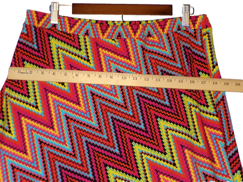 Sunny Leigh Size P XL Maxi Skirt Multicolor Dancing Vertigo Geometric Shapes EUC - Picture 5 of 7