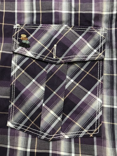 Pebble Beach Men's Long Sleeve Purple Button Front Shirt Size XL Plaids & Checks - Picture 4 of 10