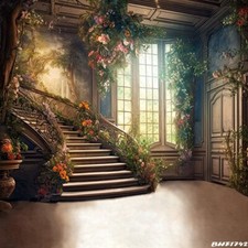 10'x10' Computer-painted Stairs Indoor Season Scenic background backdrop BHF1742