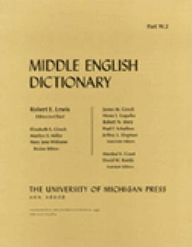 Middle English Dictionary Ser.: Middle English Dictionary : W. 2 by ...