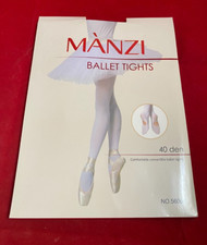 Manzi Ballet Tights Convertible Comfortable Sz:4-6 Small Pink 40 den 56086