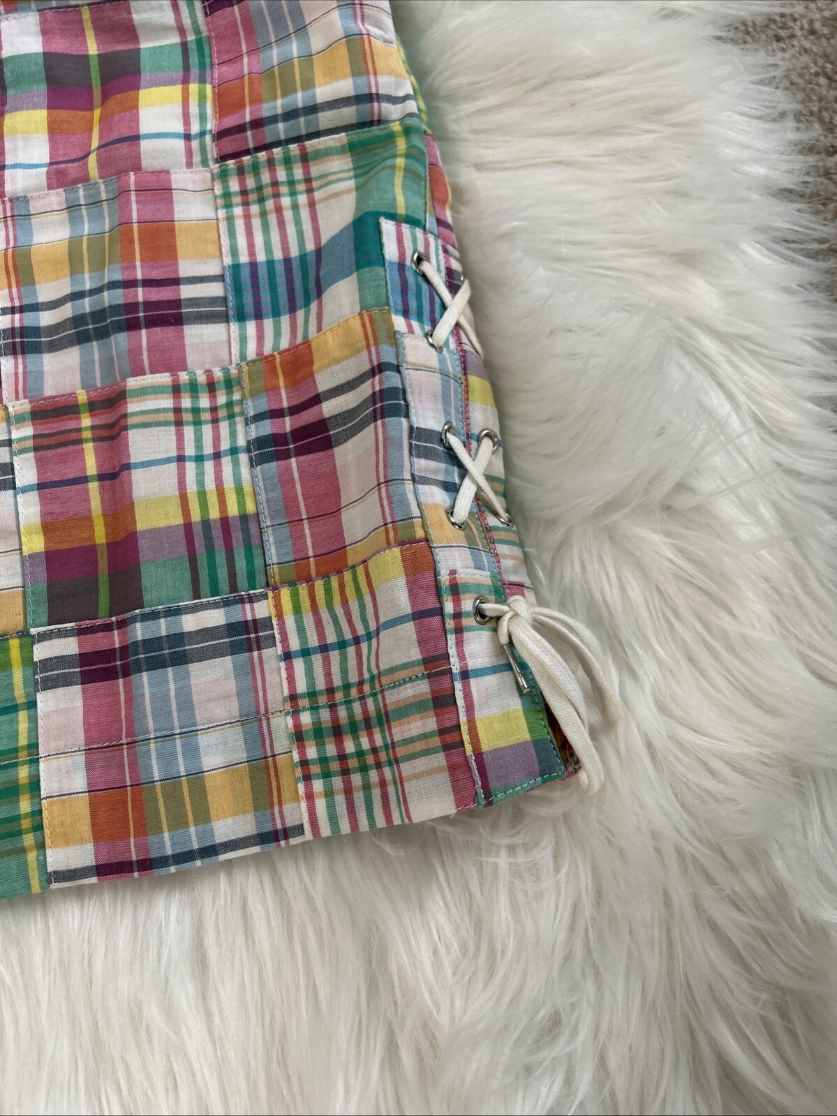 Talbots Petites Madras Plaid Patchwork Skirt Size… - image 4