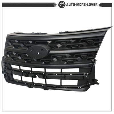 For 2018-2019 Ford Explorer SUV Sport Black Front Hood Bumper Upper Grill