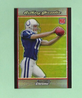2007 Bowman Chrome Refractor Anthony Gonzalez RC BC81 - Indianapolis Colts