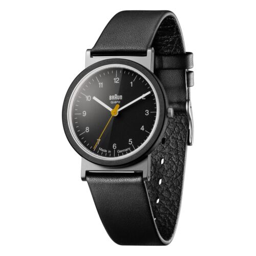 Braun Mens Gents Classic Watch Black Leather Strap AW 10 New - Picture 3 of 10