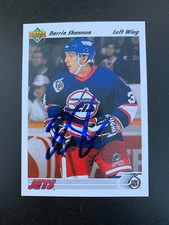DARRIN SHANNON JETS AUTOGRAPH AUTO 91-92 UPPER DECK #581 *70968