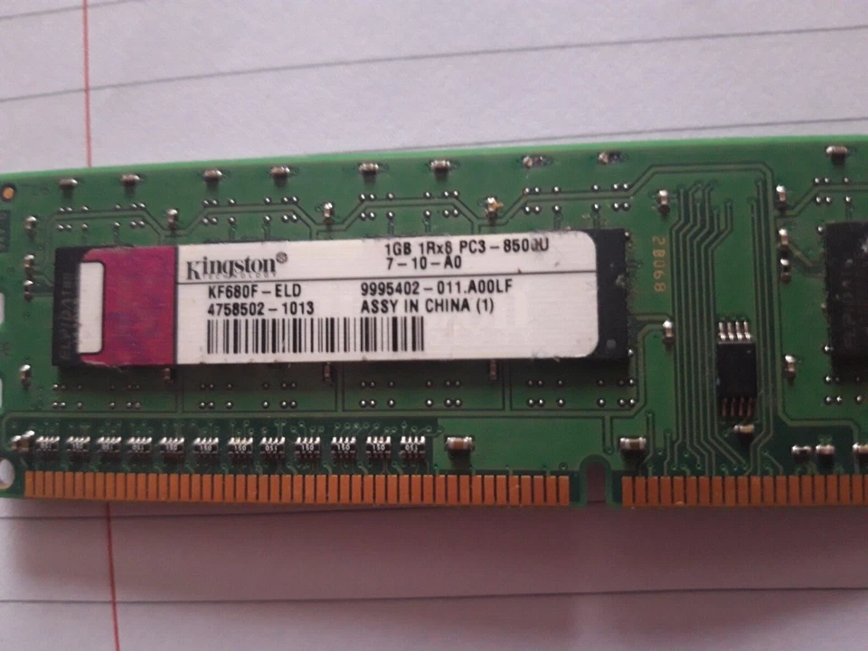 Kingston 1GB PC3 RAM KVR1066D3N7/1G 1.5V - Image 3 of 3