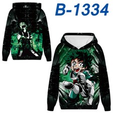 Anime Printed My Hero Academia Pullover Hoodies Hooded Coat Jackets Sweatshirts
