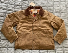 Schott NYC M41 field jacket rancher 8436 waxed cotton canvas khaki wax coat L