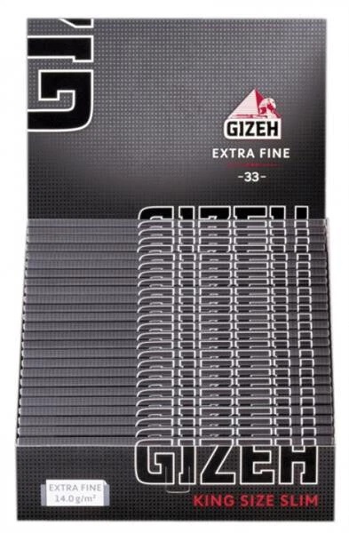 GIZEH Black King Size Slim |Pro Heft 34 Blättchen | Long Papers Zigarettenpapier