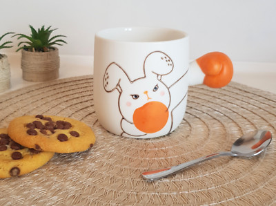 Boxing Rabbit Mug - Funny Coffee Cup with Glove Handle, 325ml, Bunny Gift