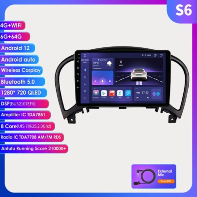 9''Android 14 Car Stereo Radio SWC Carplay For Nissan JUKE 2010-2014 64G 4GLTE AM