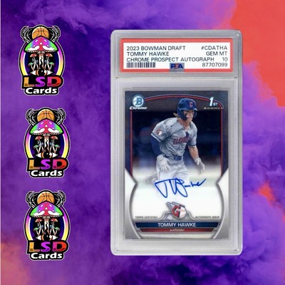Tommy Hawke 2023 Bowman Draft Chrome 1st Autograph Auto Card #CDA-THA PSA 10