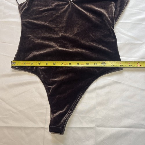 TOBI Womens Mariko Criss Cross Velour Top Bodysuit Purple Size S - Picture 6 of 7