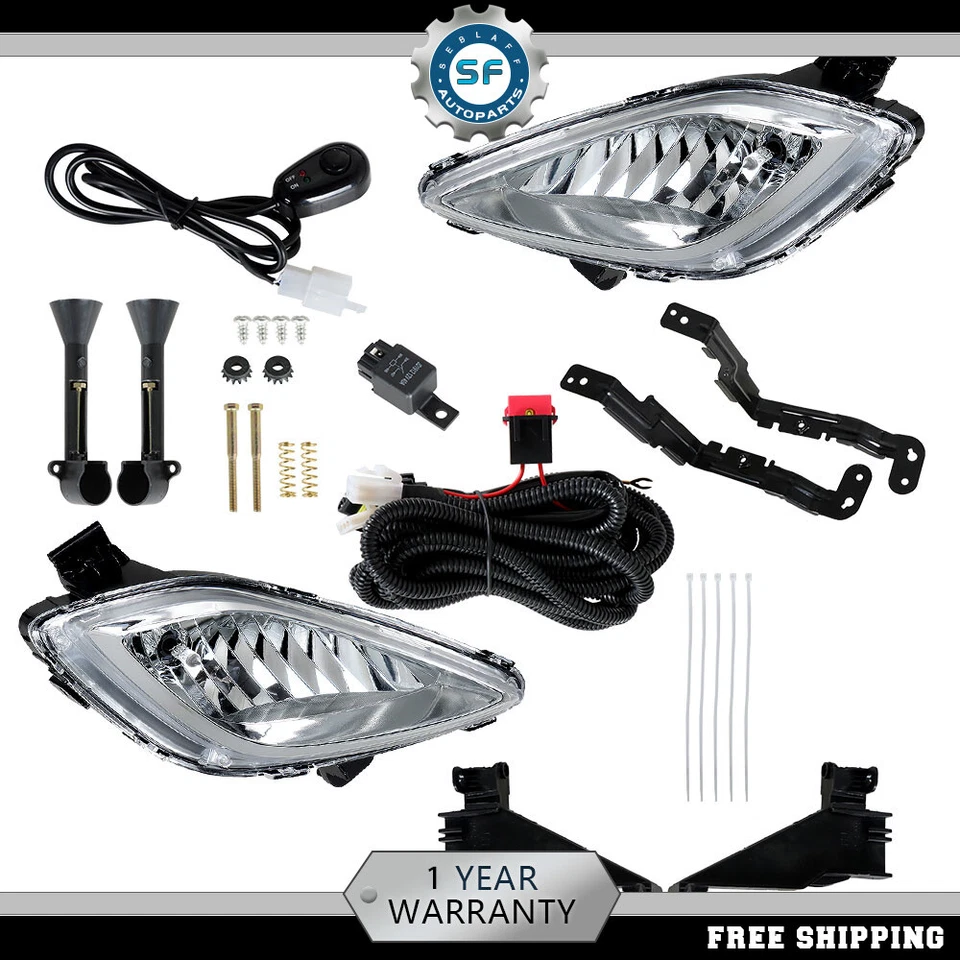 Par de faros antiniebla de conducción para parachoques delantero para Hyundai Elantra 2011-2013 Foto 4 de 4