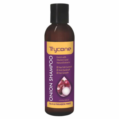 Trycone Onion Shampoo For Hair Growth with Vitamin E Natural Extracts 200 ml