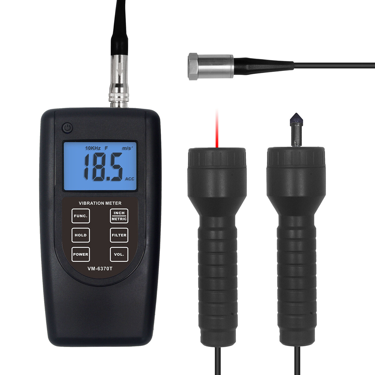 Vibrometer Tachometer Vibration Meter Measurement RPM(r/min) Frequency Hz