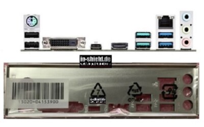 ATX Blende I/O shield ASUS TUF B450-PLUS GAMING #1544 io NEU TUF B450-PRO GAMING