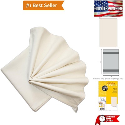 Stitch 'Em Up Hemmed Kitchen Towels, 18 by 28-Inch, Natural, 2-Pack
