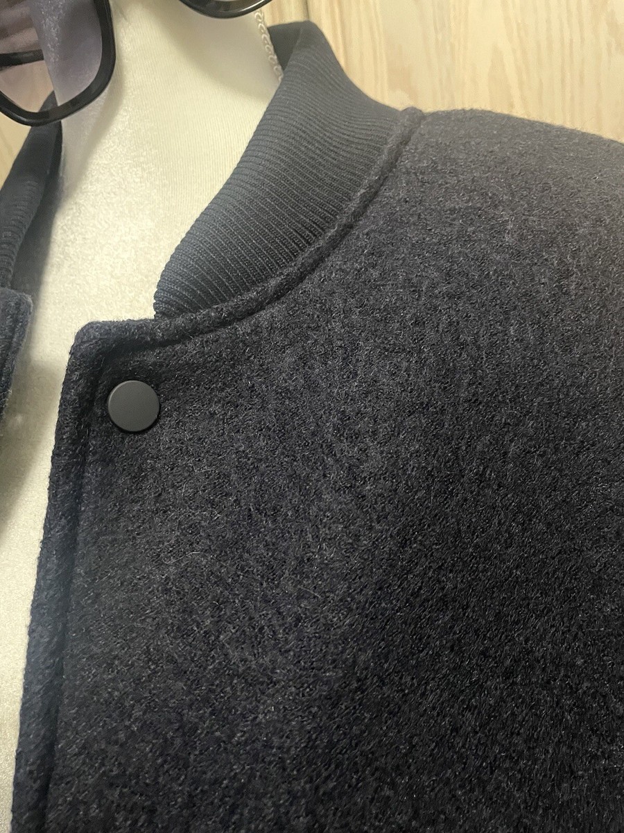 ZARA MAN NAVY BLUE BOUCLÉ TEXTURED CLASSIC BOMBER JACKET ZARA MAN NAVY BLUE BOUCLÉ TEXTURED CLASSIC BOMBER JACKET