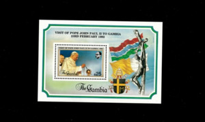 VINTAGE CLASSICS - Gambia 1992 - Pope Visit Souvenir Stamp Sheet Scott 1196 MNH