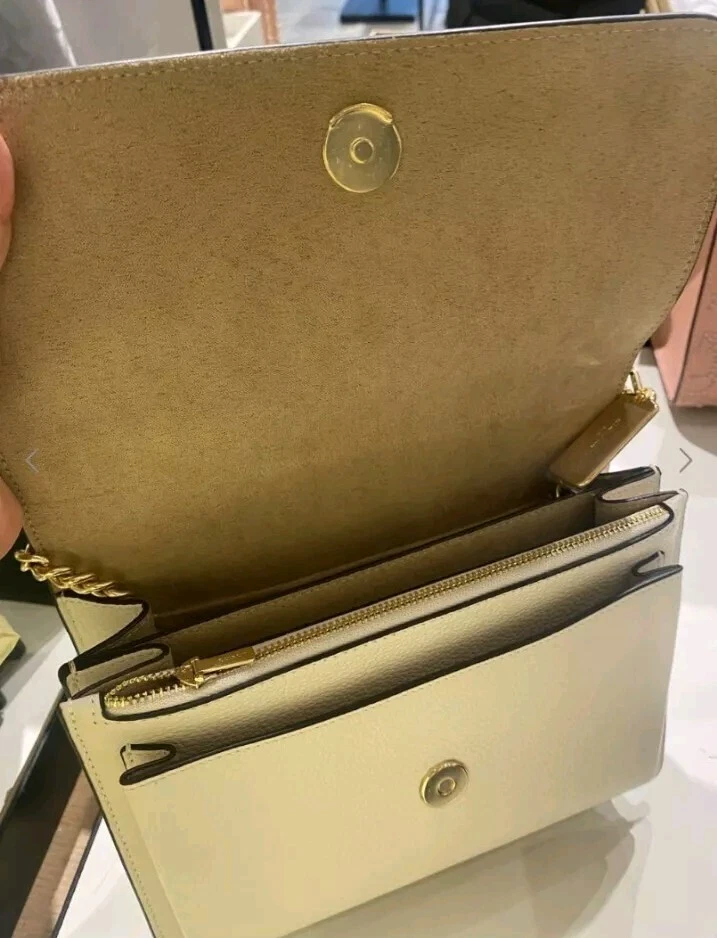 Borsa a tracolla Coach CX260 Klare nuova con etichetta con rivetti firmati raffinata pelle di ciottoli