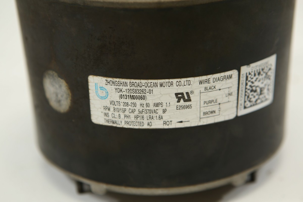Zhongshan Broad-Ocean Condenser Fan Motor 013M00060 YDK