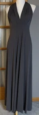 Ravon By Von Vonni Halter Dress Women’s Maxi OS Gray Back Tie Bow Backless USA