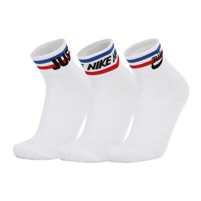 Nike Everyday Essential Ankle Socks DX5080 100 white 3 Pair - L Large 8 ...