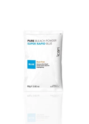 Ican London Rapid Blue Powder Hair Bleach 80g packet