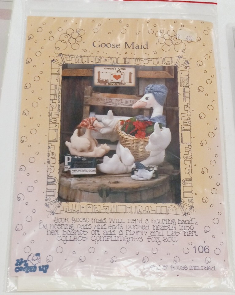 Country Goose Embroidery Applique Hoop Stencil Decals Resin Arts Crafts