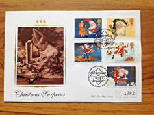  CHRISTMAS SURPRISES  LIMITED EDITION SILK FIRST DAY COVER 1997 . Free UK P&P