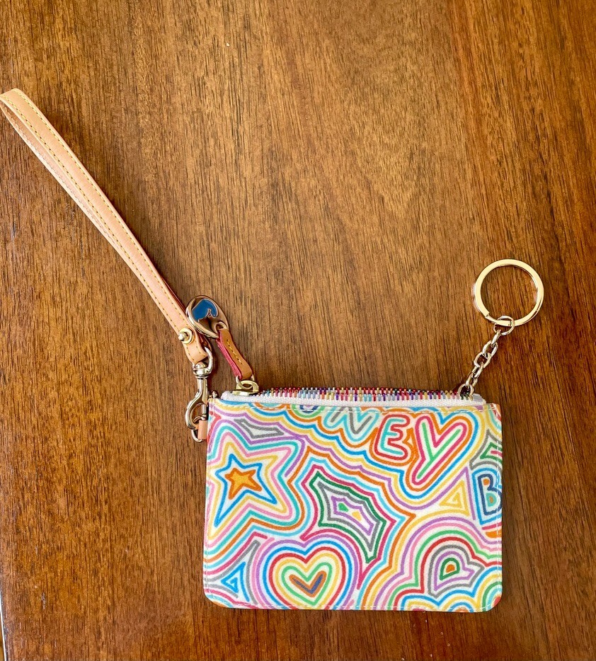 Vintage Dooney & Bourke Y2K Rainbow Zipper Shoulder Bag and Wristlet USA image 7