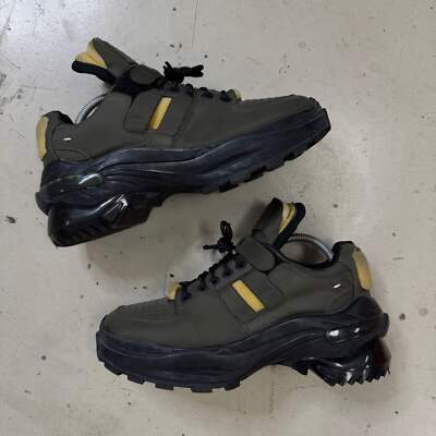 Maison Margiela Retro Fit Sneakers Shoes 42 Olive Black US9.5