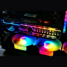 RGB Graphics Card Bracket GPU Stand LED Sync Lights Acrylic Fix Video Cards Q8J9