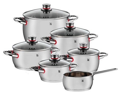 WMF QUALITY ONE Kochtopf-Set Kochtöpfe 6-teilig mit Deckel Induktion Edelstahl