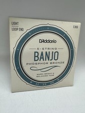 D'Addario Phosphor Bronze Light Loop End Banjo Strings 9/11/13/20/9 EJ69