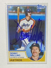 Denny Walling Signed Topps #692 1983 Card Houston Astros Auto MLB RAD
