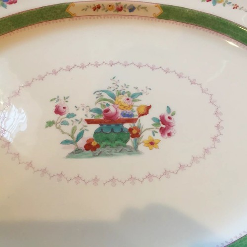 Antique Royal Doulton The Belgrade Large Meat Platter 19" Flowers Art Deco - Picture 4 of 12