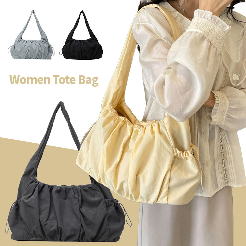 Canvas Tote Bag for Women Large Capacity Summer Shoulder Bag Student Handbag 2024