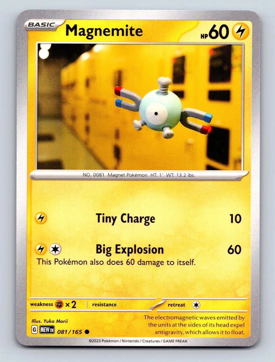 Magnemite HP 60 Tiny Charge Attack Stunning Yellow Electric