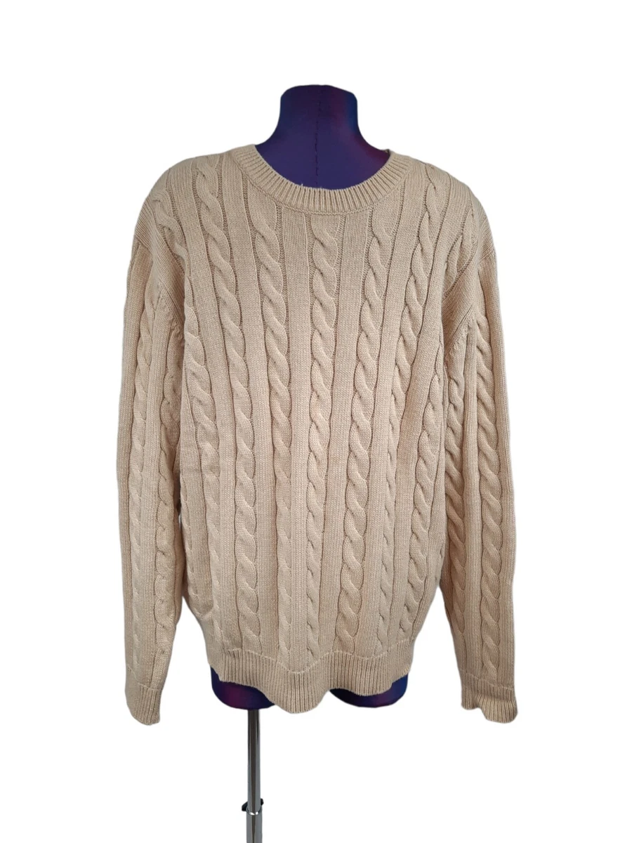 Cream knit shop sweater mens